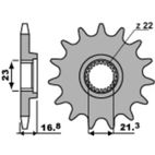 Piñón PBR acero estándar 443 - 520 - motoscamaralweb.com