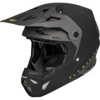 FLY RACING Formula CP Slant Helmet Matte Black/Grey/Hi-Vis XS - motoscamaralweb.com