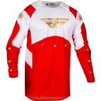 Camiseta FLY RACING Evolution DST L.E. Podium - Rojo / Blanco / Iridium Red - motoscamaralweb.com