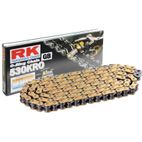 Cadena RK GB530KRO con 110 eslabones oro - motoscamaralweb.com