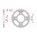 Corona AFAM acero estándar 12214 - Paso 520 - motoscamaralweb.com