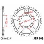 Corona JT SPROCKETS acero estándar 702 - Paso 525 - motoscamaralweb.com