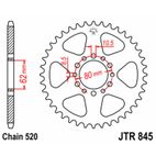Corona JT SPROCKETS acero estándar 845 - Paso 520 - motoscamaralweb.com
