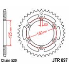 Corona JT SPROCKETS acero estándar 897 - Paso 520 - motoscamaralweb.com