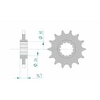 Piñón AFAM acero estándar 20612 - Paso 525 - motoscamaralweb.com