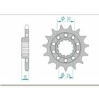 Piñón AFAM acero estándar 166800 - Paso 525 - motoscamaralweb.com