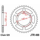 Corona JT SPROCKETS acero estándar 498 - Paso 525 - motoscamaralweb.com