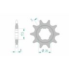 Piñón AFAM acero estándar 94306 - Paso 520 - motoscamaralweb.com