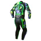 Mono de piel RST Pro Series Evo Airbag CE hombre - Verde Flúor / Purple bolt - motoscamaralweb.com