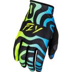 Guantes infantiles FLY RACING Lite S.E. Zen - Negro / Azul / Hi-Vis - motoscamaralweb.com
