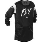 Camiseta infantil FLY RACING Kinetic Stoke - Negro / Blanco - motoscamaralweb.com