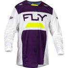 Camiseta FLY RACING Kinetic Reload - Deep Purple / Blanco / Hi-Vis - motoscamaralweb.com