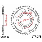 Corona JT SPROCKETS acero estándar 278 - Paso 530 - motoscamaralweb.com