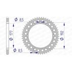 Corona AFAM aluminio 63300 - Paso 520 - motoscamaralweb.com