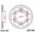 Corona JT SPROCKETS acero estándar 745 - Paso 525 - motoscamaralweb.com