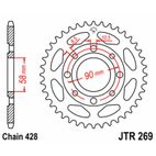 Corona JT SPROCKETS acero estándar 269 - Paso 428 - motoscamaralweb.com