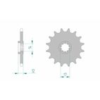 Piñón AFAM acero estándar 58102 - Paso 420 - motoscamaralweb.com