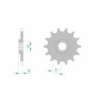 Piñón AFAM acero estándar 64201 - Paso 520 - motoscamaralweb.com