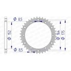 Corona AFAM aluminio 13500 - Paso 520 - motoscamaralweb.com