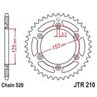 Corona JT 210 de acero con 45 dientes paso 520 autolimpiable - motoscamaralweb.com