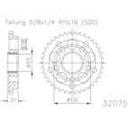 Corona ESJOT Acero 50-32075 39 dientes - motoscamaralweb.com