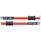 Latiguillo metálico rojo Venhill 650mm tuercas cromadas - motoscamaralweb.com