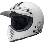 Casco BELL Moto-3 - Steve McQueen Gloss White/Black - motoscamaralweb.com