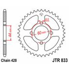 Corona JT SPROCKETS acero estándar 833 - Paso 428 - motoscamaralweb.com