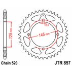 Corona JT SPROCKETS acero estándar 857 - Paso 520 - motoscamaralweb.com