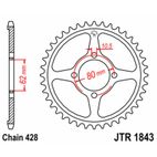 Corona JT SPROCKETS acero estándar 1843 - Paso 428 - motoscamaralweb.com