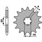Piñón PBR acero estándar 416 - 428 - motoscamaralweb.com