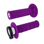 Puños ODI MX V2 Lock-On Half-Waffle - Morado- motoscamaralweb.com