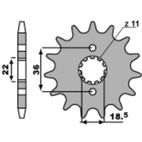 Piñón PBR acero estándar 2506 - 520 - motoscamaralweb.com