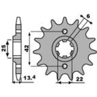 Piñón PBR acero estándar 291 - 525 - motoscamaralweb.com