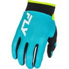 Guantes infantiles FLY RACING F-16 - Aqua/negro/blanco - motoscamaralweb.com
