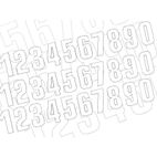 Numeros de carrera blanco - Pack de 3 uds BLACKBIRD PVC 5048/10/3 - motoscamaralweb.com