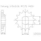 Piñon ESJOT Acero 50-12010 9 dientes - motoscamaralweb.com