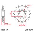 Piñón con goma anti-ruido JT SPROCKETS acero 1345 - 520 - motoscamaralweb.com
