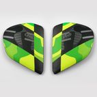 Cubiertas laterales ARAI PATCH Amarillo Flúor (Compatible sistema VAS-V) - motoscamaralweb.com