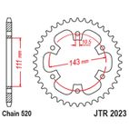 Corona JT SPROCKETS acero estándar 2023 - 520 - motoscamaralweb.com