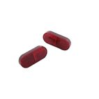 SHIN YO Reflector. Red. Rounded. Adhesive Tape. 50x22mm - motoscamaralweb.com