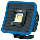 Mini reflector LED/COB DRAPER recargable y banco de energía con base magnética y gancho 10 W - motoscamaralweb.com