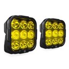Juego de faros universales DENALI DL9 con lente amarilla y cableado premium - motoscamaralweb.com