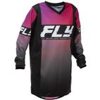 Camiseta infantil FLY RACING F-16 - negro/rojo/violet - motoscamaralweb.com