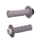 Puños ODI Micro-X Lock-On medio gofrados - Gris / Plata - motoscamaralweb.com