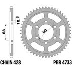 Corona PBR acero C45 estándar 4733 - 428 - motoscamaralweb.com