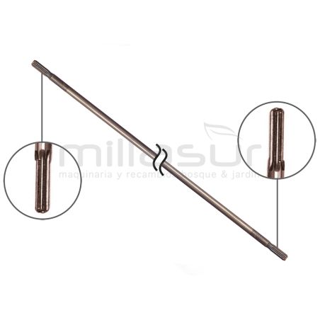 EJE TRANSMISION DESBROZADORA - 7estr 1545mm ( BARRA 24 mm) - motoscamaralweb.com