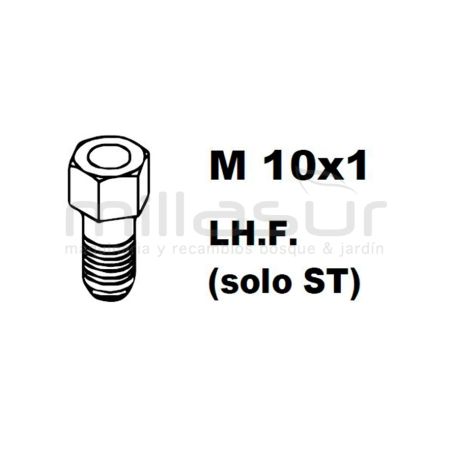 ADAPTADOR PT130 10x1.00 Izq/Hembra (SOLO STIHL) - motoscamaralweb.com