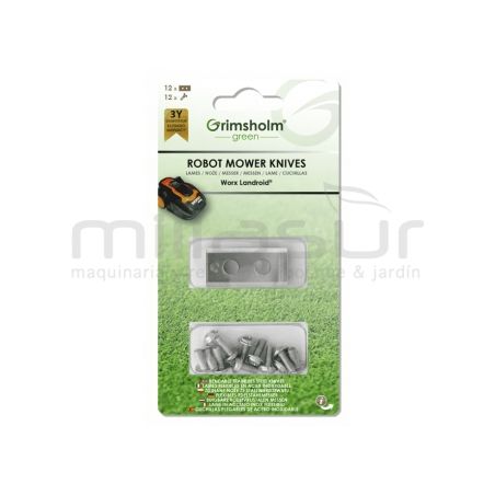 JUEGO 12 CUCHILLAS Y TORNILLOS ROBOT CORTACÉSPED ADAPTABLE A WORX LANDROID ... - motoscamaralweb.com