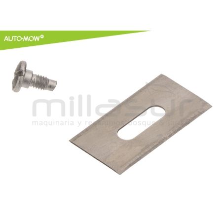 JUEGO 9 CUCHILLAS ALTA RESITENCIA C/ TORNILLOS ROBOT CORTAC. HUSQVARNA - motoscamaralweb.com